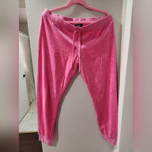 Barbie Pink Black Label Juicy Couture Velour Joggers L